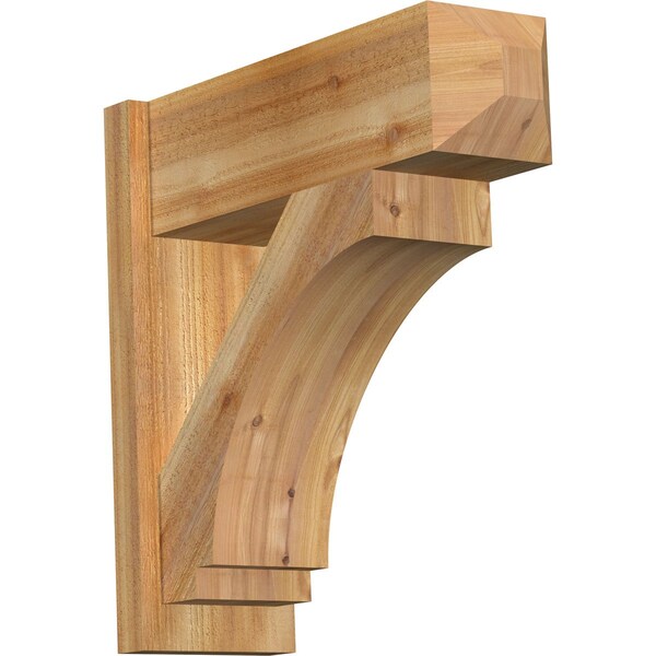 Ekena Millwork Imperial Rough Sawn Craftsman Outlooker, Western Red Cedar, 8"W x 24"D x 24"H OUT08X24X24IMP04RWR - main